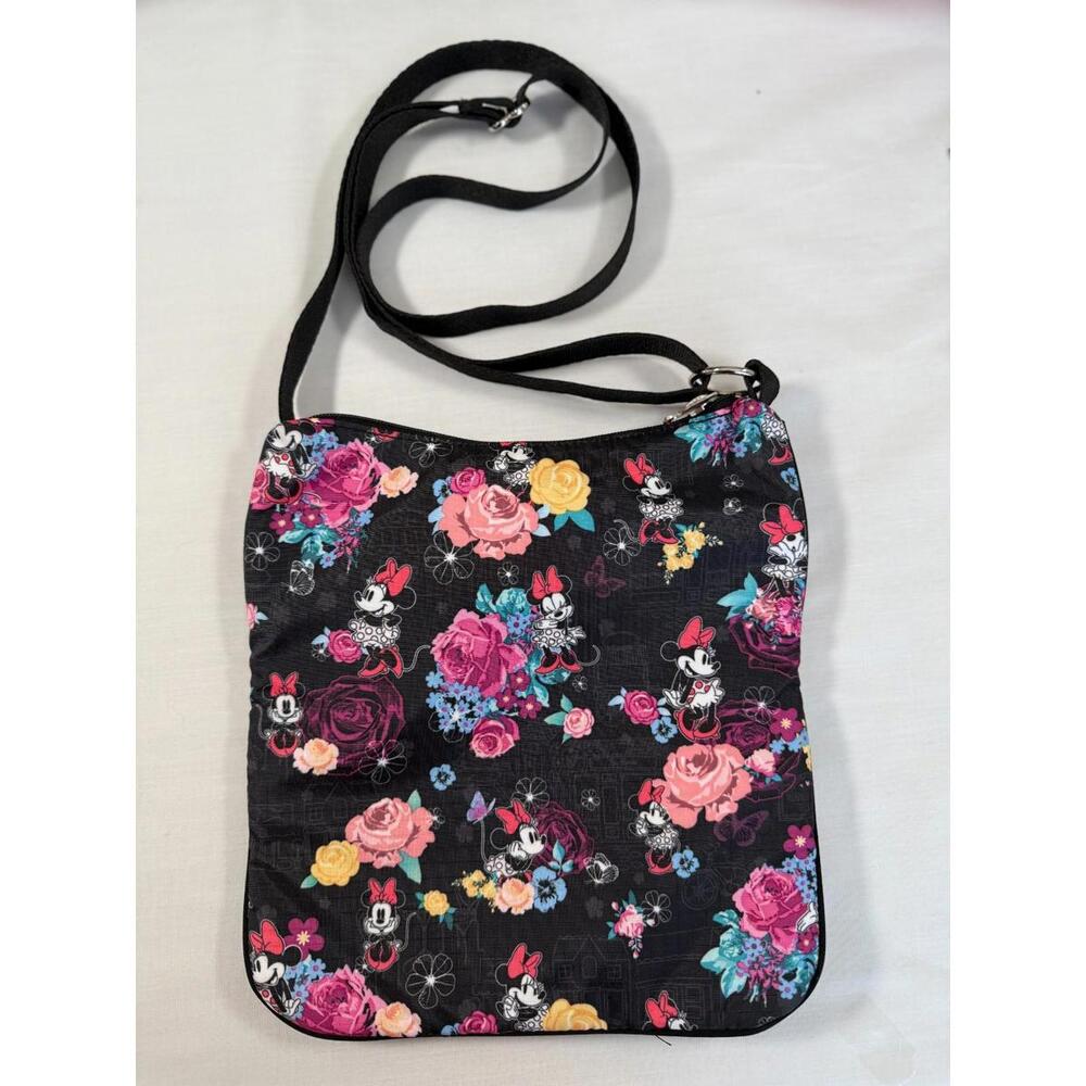 LeSportsac Disney Minnie Mouse Floral Triple Zipper Crossbody Bag - Picture 2 of 6